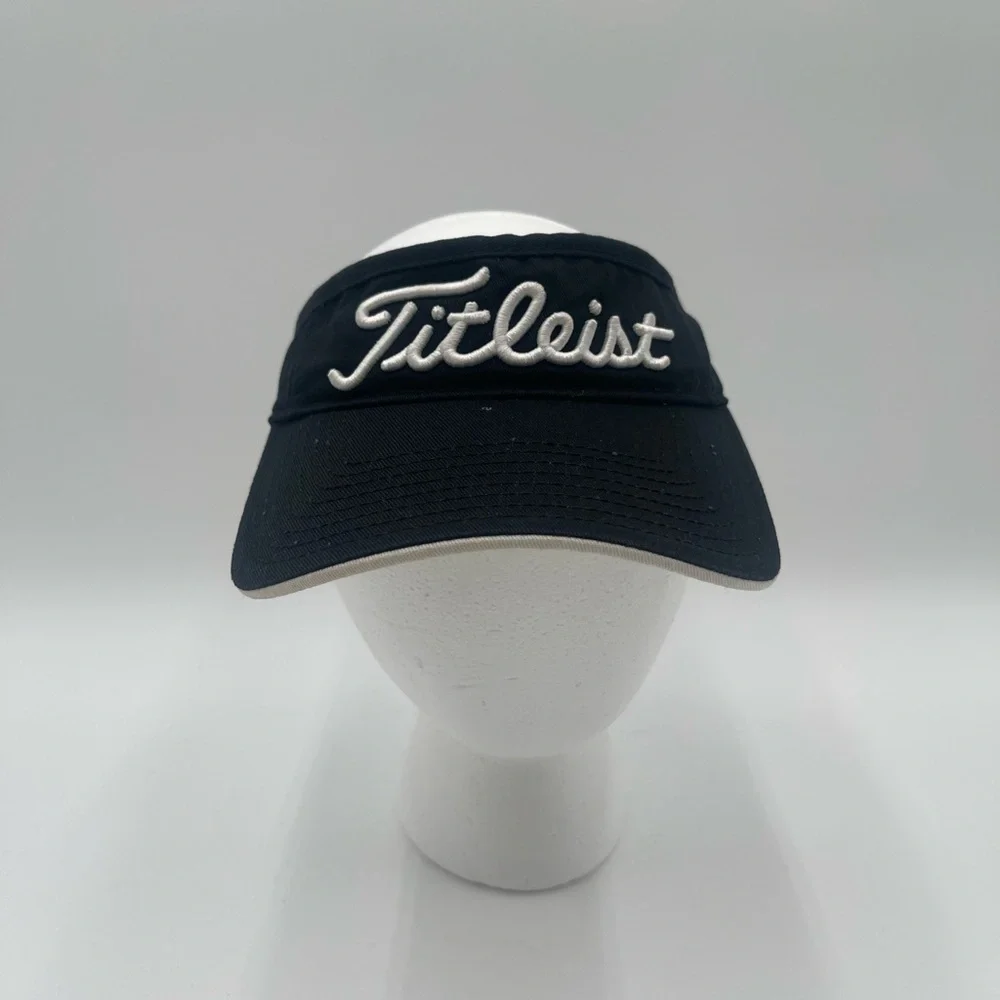 Titleist Pro V1 Footjoy Sun Visor Hat Cap Black & White One Size Adjustable